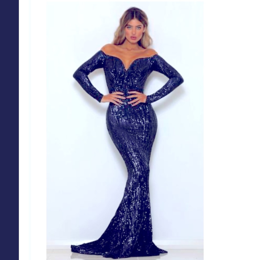 Abyss by Abby 'Manhattan' Gown- Navy